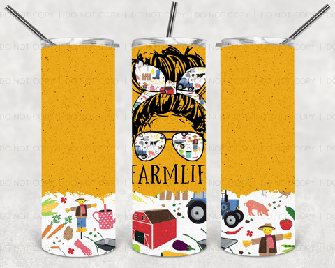 FarmLife Sublimation Tumbler Print