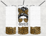 Leopard MomLife Sublimation Tumbler Print