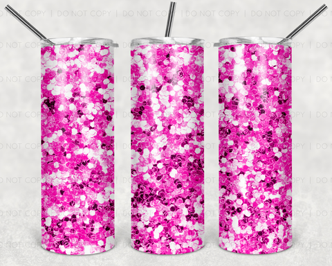 Purple Chunky Glitter Sublimation Tumbler Print