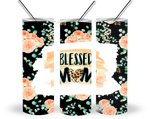 Floral Blessed Mom Sublimation Tumbler Transfer or Wholesale Tumbler